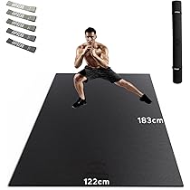 Tapis De Fitness Bleu 10 Mm - Anti-dérapant, Pour Yoga, Pilates, étirements Et Exercices Au Sol - Confort Et Soutien Optimal