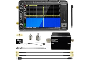 AURSINC TinySA Ultra+ ZS406 Spektrumanalysator mit 50W Attenuator, 4-Zoll 100kHz–5,4GHz, V0.4.6 Frequenzanalysator mit 32-GB-Karte, 2-in-1-HF-Signalgenerator 100kHz bis 900MHz MF/HF/VHF/UHF