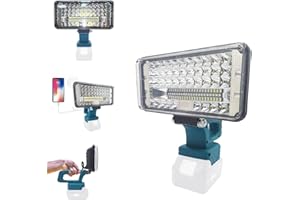 ‎STARMINGSTM Battery Lamp for Makita 14.4 V-18 V (no battery), 90 W Construction Spotlight, LED Work Light, Portable LED Light for Makita Battery, Work Light, Floodlights, Accessories for Construction Sites, Car