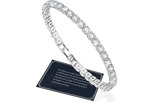 J.Fée 4MM Bracciale Tennis Argento, Tennis Bracciale Donna e Uomo con 5A Sparkle Zircone Regalo Donna Regalo Uomo