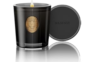 ‎M&SENSE M&SENSE Duftkerze Oud Holz,260g Duftkerzen im Glas Natürliche Soja-Kerze,55 Stunden Brenndauer,Weihnachten Kerzengeschenke für Frauen & Männer