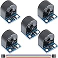 Youmile 5 pcs 5A ZMCT103C Range Single Phase Micro Current Transformer Module Current Sensor AC Active Precision Output board with Dupont Line for Arduino 5A Max 3000V Measure Epoxy Resin