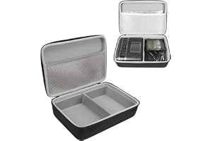 Annadue Selphy CP1500 CP1300 CP1200 Photo Printer Waterproof Shockproof Hard Case, Portable Storage Bag with Hand Strap for, Color Ink, Paper, for Business Trips (Black)