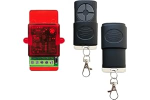KOOMANDO Itelecomandi sistema de apertura de puerta, interruptor con 2 mandos a distancia para cerradura eléctrica, 12-24 V. es directa con la llave para la apertura de la puerta sin cable de alimentación c