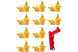 LUTER 20pcs Track Spikes Ersatznägel Spikes mit Spike Wrench Edelstahl Ersatz für Sportschuhe Weitsprung Leichtathletik Sprint (Gold)