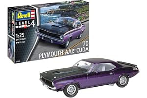 Revell 07664 Maquette de voiture 1970 AAR 'CUDA', échelle : 1/25, multicolore
