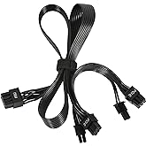 Certusfun Corsair i&ccedil;in PCIE Kablosu, Thermaltake i&ccedil;in 65 cm 8 Pinli &Ccedil;ift 6+2 Pinli PCIE G&uuml;&ccedil; Kablosu, ARESGAME Mod&uuml;ler G&uuml;&ccedil; Kay