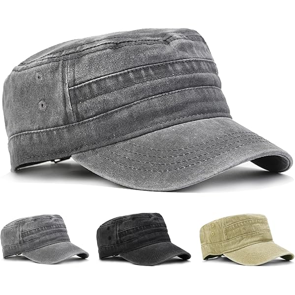 Cool4 LEINEN SOMMER ARMY CAP Khaki Grau Unisex Netz Kadettenkappe Military Cap Schirmmuetze Sac03a