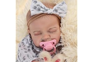 JUYOUYI Lifelike Reborn Baby Puppen, 18 Zoll realistische Baby-Puppe mit vollem Vinyl Körper Real Life für Kinder ab 3 Jahren