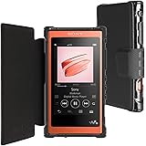 inorlo PU Leather Flip Case Cover for Sony Walkman NW-A55 and NW-A55L Player, with Magnetic Closure Strap and Reinforced TPU 