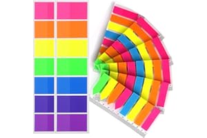 TAASMOOG 1240 PCS Notes Flags, Large Square Index Tabs, Arrow Sticky Notes, File Index Tabs Stickers for Studying, Exam, Revision, Organizing Documents, Filing, Book, Folder (7 Colors 8 Set)