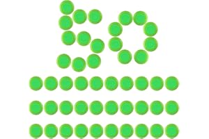 YOSOO Zielone miękkie uzupełniające się rzutki do kulek do Nerf VORTEX Blaster VIGILON NITRON PRAXIS PROTON (50szt)