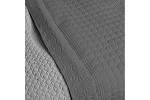 HOMELEVEL Bedspread Bed & Sofa Throw Bed Cover Sofa Day Blanket Bed Cover XXL Blanket Throw (170cm x 220cm, Light Grey/Dark Grey Patterned)