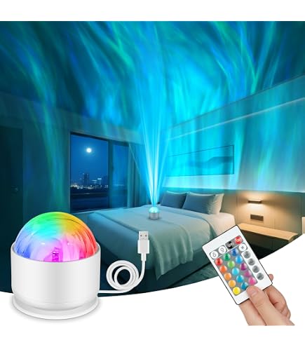 Aurora Night Projector Plug-in Magic - Proiettore Ambientale 16 Colori, Effetto Aurora Boreale E Nuvole