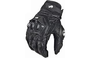 YOBAIH Gants de Moto Noir Racing Route Cuir Moto Racing Team Blanc Gants Hommes d'été d'hiver Gant Moto Homologué Homme