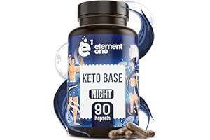 ‎E1 ELEMENT ONE Keto Base Night - 90 Kapseln für Stoffwechsel Nacht ohne Koffein - grüner Tee Extrakt, Ashwagandha, Magnesium, Vitamin B6 - beliebt bei Keto Diät Gewichtsmanagement