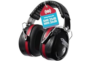 SAFEYEAR Cuffie Antirumore Protettive SNR 33db, Professionali Cuffie Insonorizzanti Protezione Udito,Regolabili Cuffie da Lavoro per Dormire,Concerti,Studiare,Caccia,Giardinaggio,Aereo,Cantiere ecc