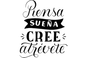 CREATIVASS Vinilo Adhesivo Frases Motivadoras Pared Dormitorio Decorativo Espejo Familia Hogar Pegatina Adhesiva Cocina Adolescentes Habitación (23x30cm, Piensa Sueña Cree Atrévete)