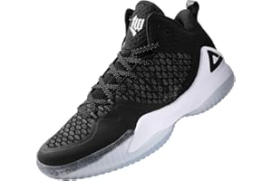 PEAK High Top Mens Basketball Shoes Lou Williams Streetball Master Breathable Non Slip Outdoor Sneakers Cushioning Workout Shoes for Fitness