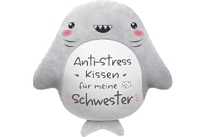 ‎JURATAR Juratar Lustiges Schwester Geschenk Kissen – Süßes Haifisch Kuschelkissen für Geschenk Schwester Geburtstag Anti-Stress Kissen für Schwestern