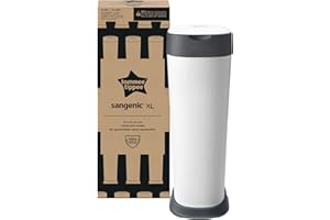 Tommee Tippee Twist & Click Windeleimer XL, Fasst bis zu 60 Windeln, Umweltfreundlicheres System mit 1 Nachfüllkassette mit Nachhaltig Bezogener Antibakterieller Greenfilm-Folie