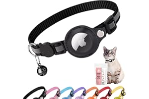 Croc-Cat® Collier Chat Compatible avec Apple AirTag, Aide à Localiser Votre Chat, Léger et Confortable, Sécurité Maximale, Collier Vendu Seul : GPS Air Tag Non Inclus