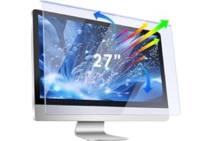 Qoosea 27 Pollici Protezione dello Schermo per Monitor di Computer Che Blocca la Luce Blu Protezione UV Antiriflesso Universale 612.6x356mm per Il Lavoro e Il Gioco Prolungati(27" 16:9)