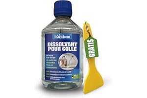 BIO-CHEM CLEANTEC bio-chem - Dissolvant colle et adhesif 500ml - Alternative à l'acetone - Produit enlever colle autocollant - Décape résidus étiquettes, glue extra forte, uhu, loisir creatif - Grattoir inclus