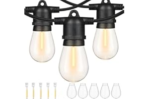 ZOTOYI 45M Guirlande Guinguette Exterieur, Guirlande Lumineuse Exterieure IP65 Etanche avec 45+5 Ampoule LED en Plastique, Incassables Décoration Raccordable Extérieure Fête,Soirée,Terrasse,Noël