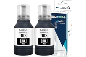 LCL 103 czarna butelka z atramentem o dużej pojemności, zamiennik do Epson 103, opakowanie zbiorcze, kompatybilne z Epson EcoTank L1200 L1210 L1250 L3100 L3110 L3111 L3116 L3150 L3151 L3156 L3160 (2