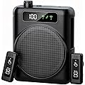 Amplificateur de Voix sans Fil, Portable amplificateur de Voix, Mini amplificateur Vocal avec 2 Microphones à Revers, Amplificateur Vocal pour Enseignants, Guides, entraîneurs, présentateurs