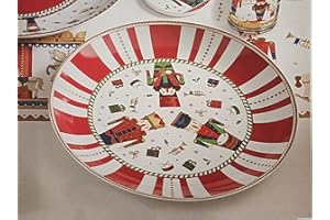 BRANDANI GIFT GROUP S.R.L. PIATTO PORTATA BRANDANI NATALIZIO LO SCHIACCIANOCI IN PORCELLANA COD.84171 - DIAMETRO CM30