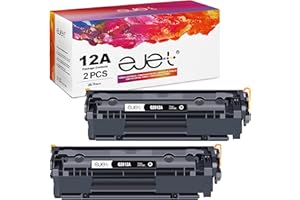 ejet 12A Q2612A Compatibili per HP 12A Q2612A Cartucce di Toner per Laserjet 1010 1012 1015 1018 1020 1022 1022n 1022nw 3020 3030 3050 3052 3055 M1005mfp M1319 M1319f (Nero, 2-Pack)