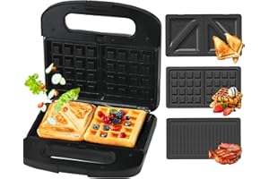 ‎EXTRALINK Extralink Sandwichmaker 3 in 1 Toaster, Grill und Waffeleisen mit austauschbaren Platten, 1000W Kontaktgrill, Antihaftbeschichtung, einfacher Reinigung, Sandwichmaker, Waffeleisen, Panini Maker