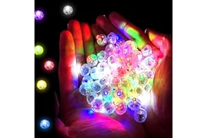 BTONGE 100 PCS LED Ballons Lampes, Mini Ballons Lumineux à LED Boule, Rond LED Balloon Lumière Multicouleur pour Noël, Nouvel An, Mariage, Intérieure Extérieure, Décoration de Fête de Halloween