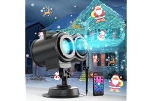 ‎DEKALA 2-in-1 LED Projektor Licht für Weihnachten, Silvester, Valentinstag & Partys – Mit 16 Mustern & 4 Wasserwelleneffekten, IP65, mit Fernbedienung