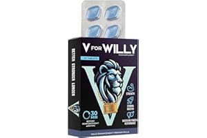 V for Willy – Blue 30 Stamina & Energy Tablets – Fast-Acting Tribulus Terrestris Herbal Supplements for Enhanced Performance & Stamina – Pills for Men UK – Korean Ginseng – Supplement for Men