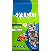 Super Premium 9 Kg Salmon Cat Food with Solomon Adult Salmon - Hypoallergenic - Low Grain - High Animal Protein -