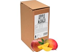 PRESSUICE Fresh Apple Juice not from concentrate | 1 carton 5 liters Fruit Juices NFC | Pressed Apple & Mango Drink | No added Sugar | Natural Sugar Free Press | Soft drinks