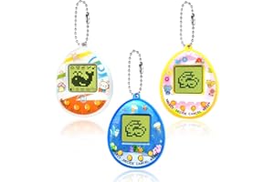 Yeelan Máquina de Juego electrónica para Mascotas, 3 Unidades, portátil, Juguete para Mascotas virtuales, con Llavero, Consola de Juegos de Animales para Adultos y niños