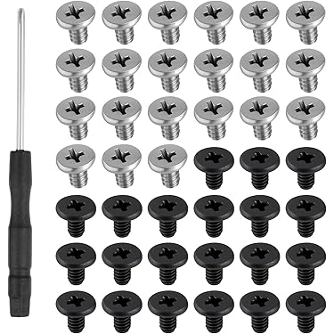 Lüfterschrauben, 100 Stück Computer Gehäuse Lüfter Schrauben Kit, Gehäuse-Ventilatorschrauben, 2 Arten von Schrauben, lange und kurze, für Laptop PC Computer Reparatur Zubehör Pack, Schwarz