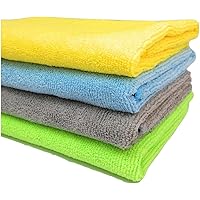 Sobby Microfibre Cleaning Cloth (40 x 40cm, 340 gsm, Assorted colour)-Set of 4