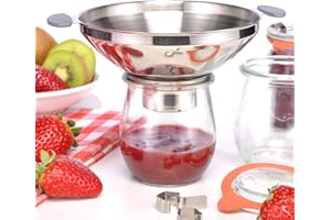 HI Haushalt International Lejek ze stali nierdzewnej – lejek pomocniczy do napełniania, napełnianie dżemem konserwującym