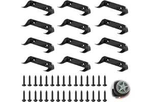 LESEOGYE 12Pcs Car Display Wall Mount Set, Vertical Model Car Stand Shelf, Stable Display Rack Hook Stand Compatible with Lego Speed Champion for Car Collection Car Enthusiasts (Black)