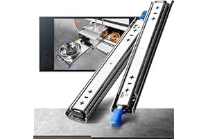 SHUHANG Heavy Duty Drawer Runners with Lock 120 kg Load Capacity Industrial Drawer Slides with Ball Bearing Slides 300 350 400 450 500 550 600 650 700 750 800 850 900 950 1000 mm, Side Mount 1 Pair
