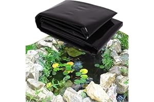 VETRIS Teichfolie 2x2m 3x5m 4x6m 5x10m 10x12m HDPE-Gummi Teichplane Schwarz Dichtungsfolie Fischteichfolie Witterungsbeständigkeit Gartenlandschaftsbau, Pools, Brunnenmembran Für Koi-Teiche(Größe:4x5m(13x16.