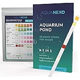 AQUANEXO 25x or 100x Aquarium Water Test 7 in 1 Test Strips for Aquariums, Aquarium Accessories, Water Analysis for Fish and