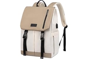 LOVEVOOK Mochila Portatil Mujer 15.6 Pulgadas Mochila Escolar Adolescente con Puerto USB Bolso Mochilas Antirrobo Mujer Casual Laptop Backpack Impermeable para la Universidad Viaje Colegio Trabaj