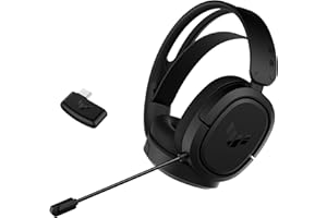 ASUS TUF Gaming H1 WL Cuffia Gaming Wireless, Driver ASUS Essence da 40mm, Design Comodo e Leggero, 7.1 Surround, Compatibile con: PC|Mac|PS5|Nintendo Switch|Dispositivi Mobile, Nero