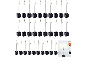 Nizirioo Portafotos de madera con clips, 30 piezas, madera original y acero inoxidable, diseño moderno, negro, para fiestas, bodas, decoración del hogar, oficina